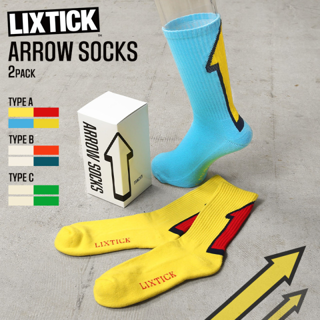 LIXTICK リックスティック ARROW SOCKS 2PACK アローソックス 2パック【キャンペーン対象外】【T】