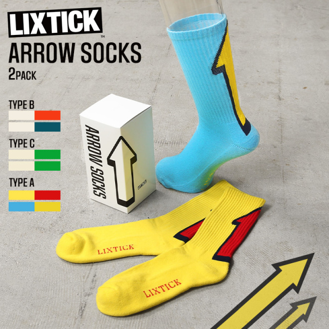 【即日出荷対応】LIXTICK リックスティック ARROW SOCKS 2PACK アローソックス 2パック【キャンペーン対象外】【T】