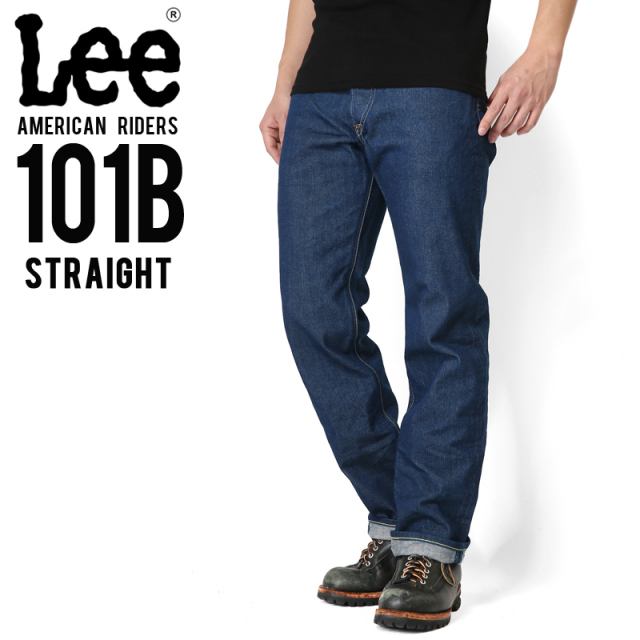 Lee リー AMERICAN RIDERS 101B ストレート デニムパンツ ミディアムインディゴ【LM5010-400】 【キャンペーン対象外】【T】
