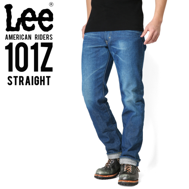 Lee リー AMERICAN RIDERS 101Z ストレート デニムパンツ 中色ブルー【LM5101-446】 【キャンペーン対象外】【T】