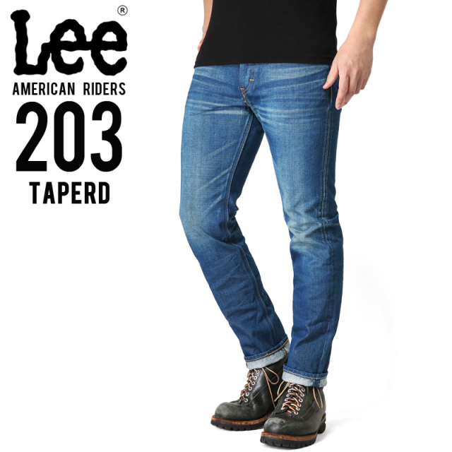 Lee リー AMERICAN RIDERS 203 テーパード デニムパンツ 淡色ブルー 【LM5203-446】 【キャンペーン対象外】【T】