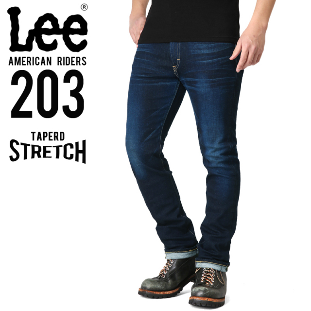 Lee リー AMERICAN RIDERS 203 テーパードストレッチ パンツ 濃色ブルー【LM5203-626】 【キャンペーン対象外】【T】