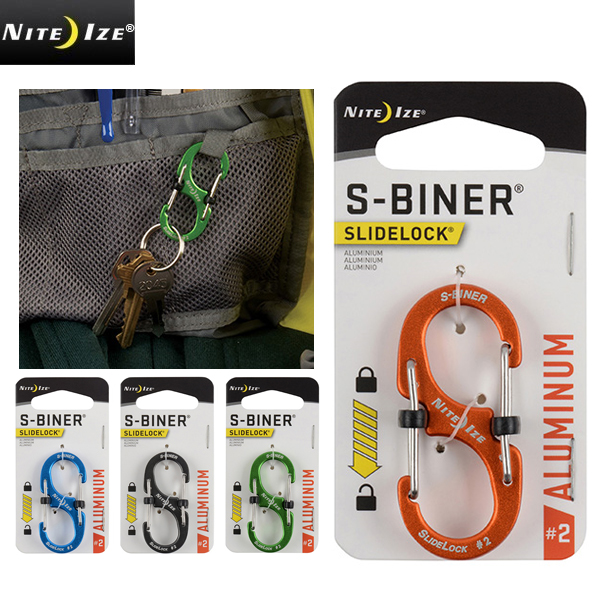 ★カートで割引対象品★【ネコポス便対応】NITE IZE ナイトアイズ S-BINER エスビナー SLIDELOCK スライドロック カラビナ ALUMINUM #2【T】