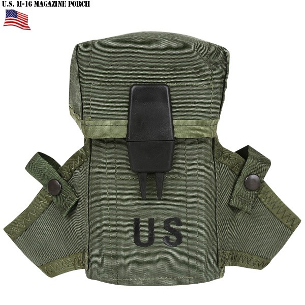実物 新品 米軍 M-16 30連 マガジンポーチ　OD 米軍放出品【キャンペーン対象外】【T】ミリタリー