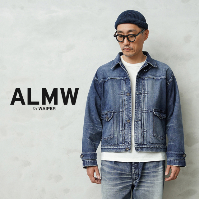 【10月上旬頃入荷予定】ALMW by WAIPER WILA-M47DJK-VINTAGE FRENCH ARMY M-47 Type2 VINTAGE WASH Denim Jacket 日本製【キャンペーン対象外】【T】
