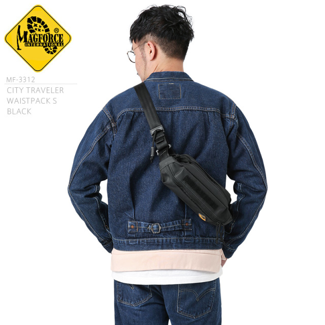 ★カートで割引対象品★MAGFORCE マグフォース MF-3312 CITY TRAVEL WAISTPACK SMALL ウエストバッグ BLACK【T】