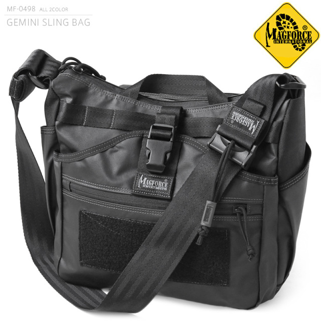 【8月25日前後で発送予定】★カートで割引対象品★MAGFORCE マグフォース MF-0498 GEMINI SLING BAG ショルダーバッグ BLACK【T】
