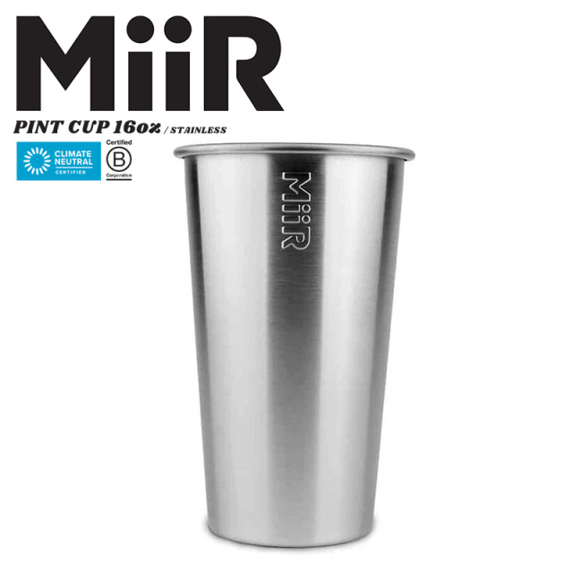 【メーカー取次】MiiR ミアー Pint Cup 16oz ステンレスパイントカップ【キャンペーン対象外】【R】