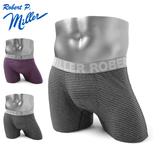 ★カートで割引対象品★【即日出荷対応】【ネコポス便対応】MILLER ミラー 203C 天竺ボーダー ボクサーブリーフ　ボクサーパンツ 下着【Sx】【T】