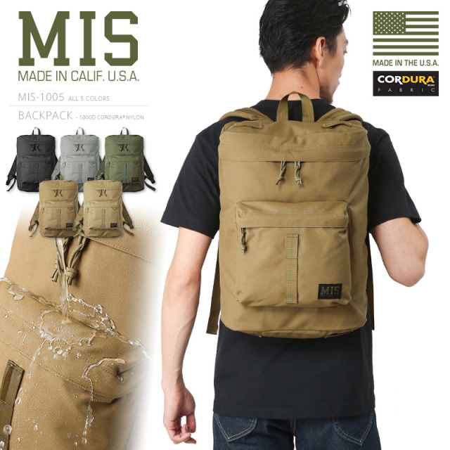 ★カートで割引対象品★MIS エムアイエス MIS-1005 CORDURA NYLON バックパック / リュックサック MADE IN USA【Sx】【T】