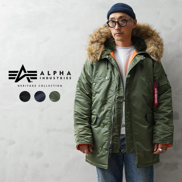 ALPHA アルファ HERITAGE COLLECTION MJN31210C1 SLIM FIT N-3B スリムフィット フライトジャケット【7975952025】【キャンペーン対象外】【T】
