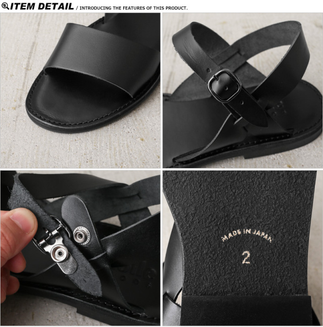 molle shoes モールシューズ MLS210301-6 DOUBLE BELT SANDAL ダブル