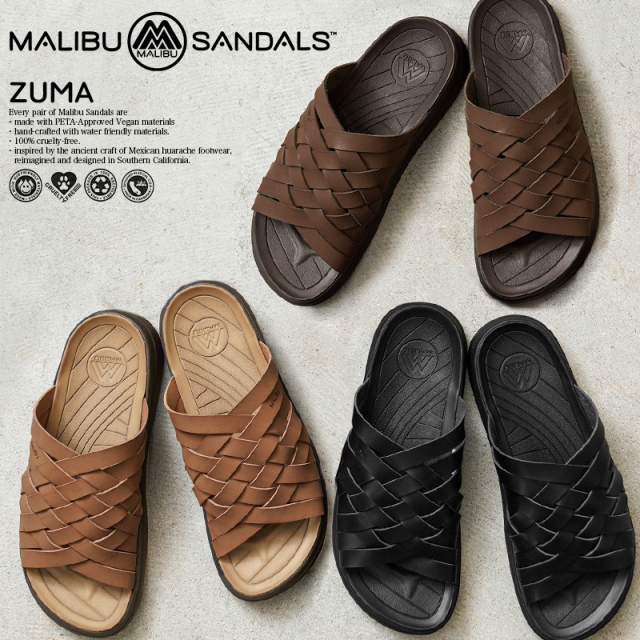 【即日出荷対応】MALIBU SANDALS マリブサンダルズ MS02 ZUMA ズマ メッシュサンダル VEGAN LEATHER【キャンペーン対象外】【T】