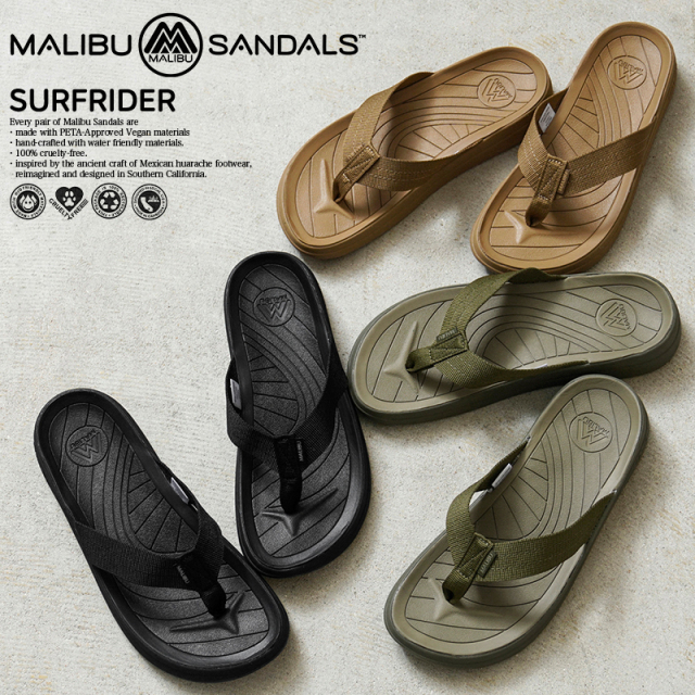 【即日出荷対応】MALIBU SANDALS マリブサンダルズ MS08 SURFRIDER サーフライダー トングサンダル【キャンペーン対象外】【T】