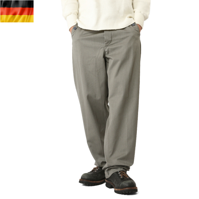 実物 新品ドイツ軍ワークパンツ ODミリタリーファッション 軍パン 軍服【キャンペーン対象外】【T】
