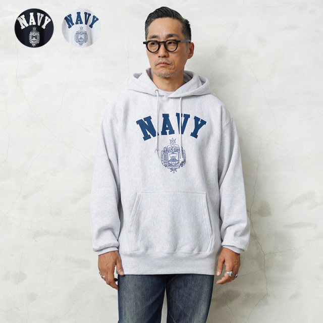 NAVYパーカー　Mサイズ　USNA　米軍　アッシュ　ネイビー gildan wip_24112026_6.jpg