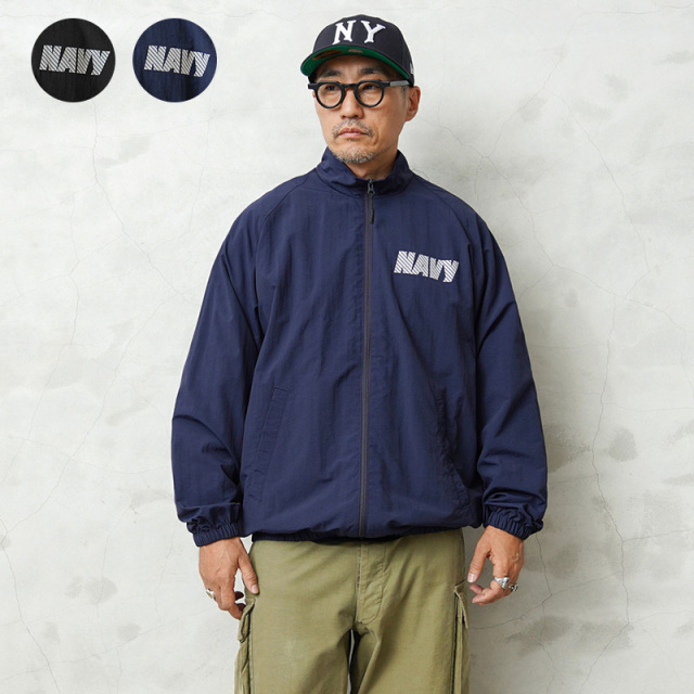 ★カートで割引対象品★【即日出荷対応】USNA（アメリカ海軍兵学校）オフィシャルライセンス ナイロン トレーニングジャケット NAVYプリント NAVY-008【T】