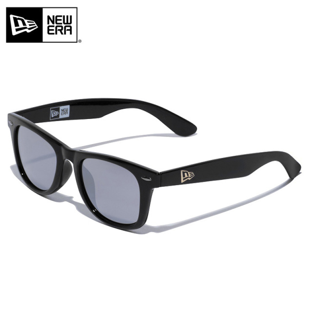 ★只今10％OFF★【メーカー取次】NEW ERA ニューエラ 11556587 スクエアレンズ シャイニーブラックフレーム シルバーミラーレンズ サングラス【Sx】【T】