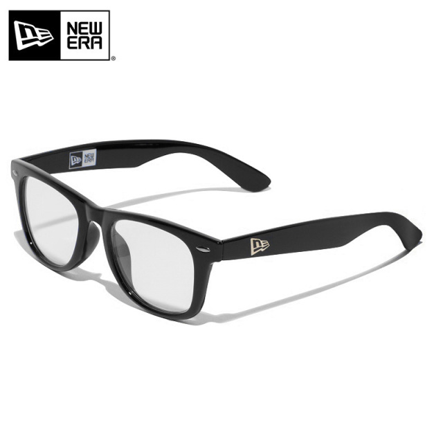 ★只今10％OFF★【メーカー取次】NEW ERA ニューエラ 11556588 スクエアレンズ シャイニーブラックフレーム クリアレンズ サングラス【Sx】【T】
