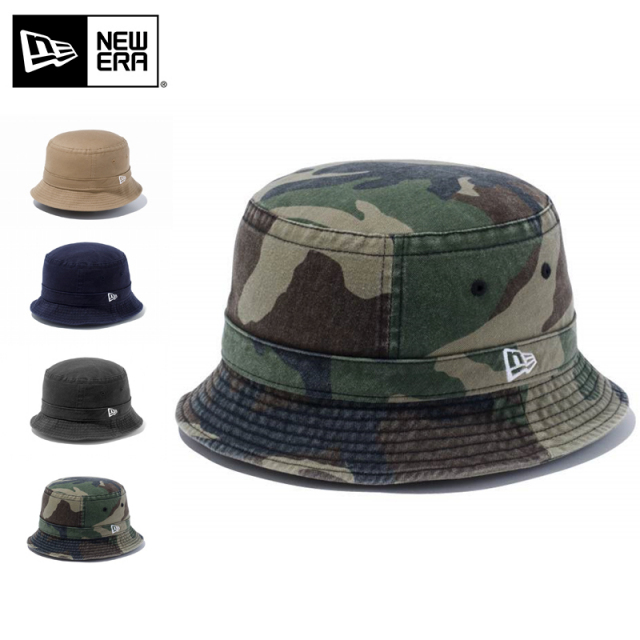★只今10％OFF★【メーカー取次】NEW ERA ニューエラ Bucket-02 ウォッシュドコットン バケットハット【Sx】【R】