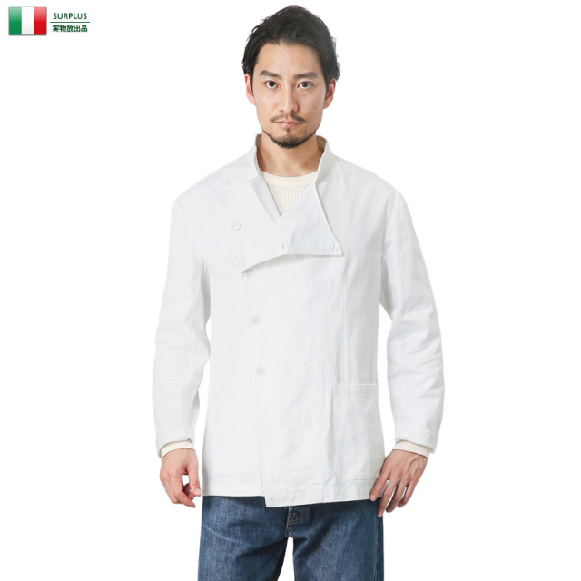 実物 新品 イタリア軍 コックジャケット ホワイト 軍放出品 ミリタリーファッション 軍服【キャンペーン対象外】【I】