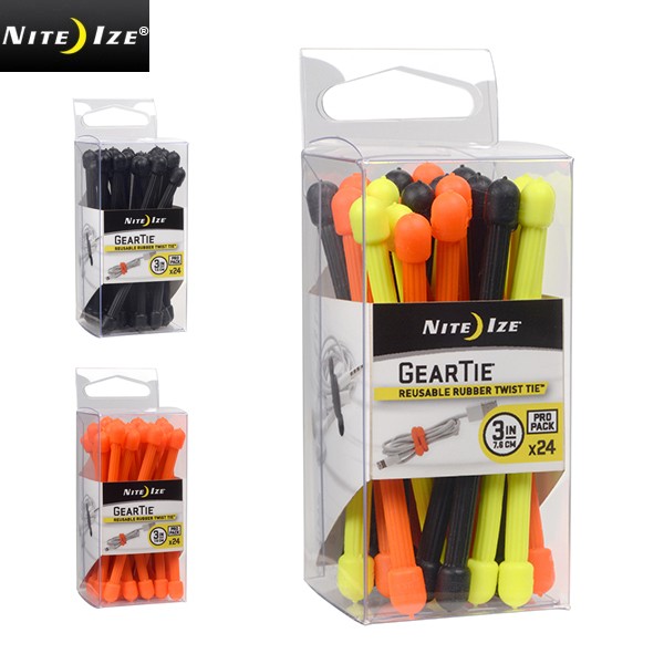 ★カートで割引対象品★NITE IZE ナイトアイズ  GEAR TIE(ギアータイ） PROPACK 3INCH 24本入り【T】
