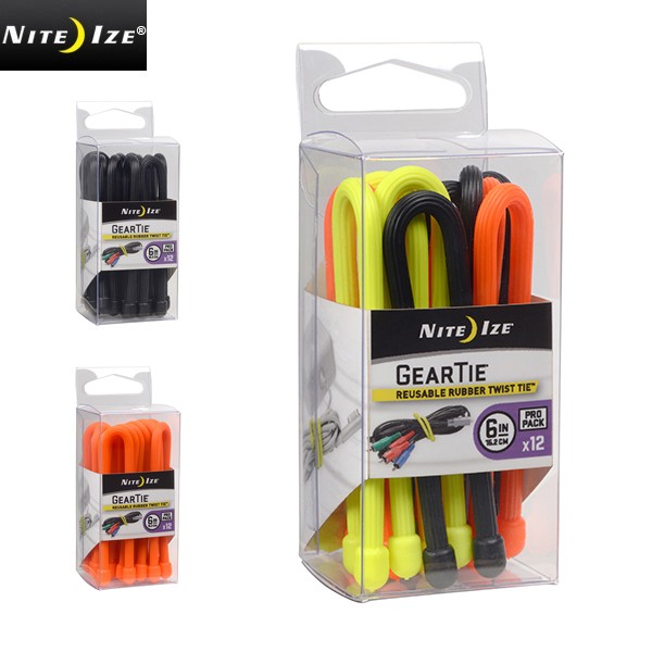★カートで割引対象品★NITE IZE ナイトアイズ  GEAR TIE(ギアータイ） PROPACK 6INCH 12本入り【T】