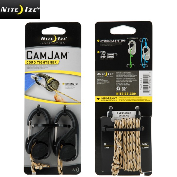 ★カートで割引対象品★【ネコポス便対応】NITE IZE ナイトアイズ CAMJAM 2P ROPE カムジャム2本入り（ロープ付き）【T】