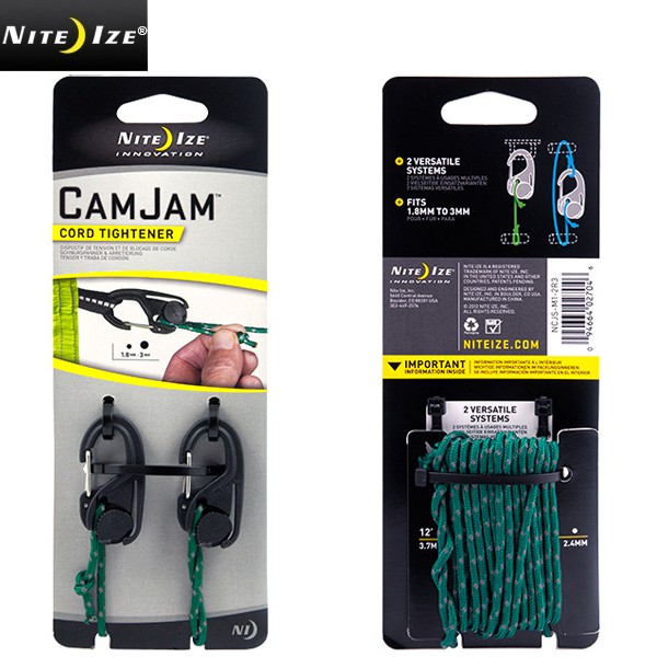 ★カートで割引対象品★【ネコポス便対応】NITE IZE ナイトアイズ CAMJAM SMALL 2P ROPE カムジャムスモール2本入り（ロープ付き）【T】