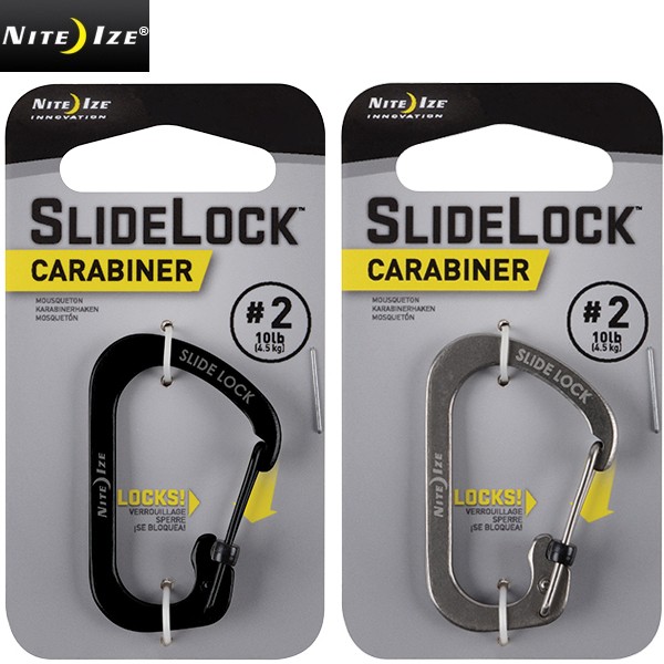 ★カートで割引対象品★【ネコポス便対応】NITE IZE ナイトアイズ STAINLESS SLIDELOCK CARABINER #2【T】