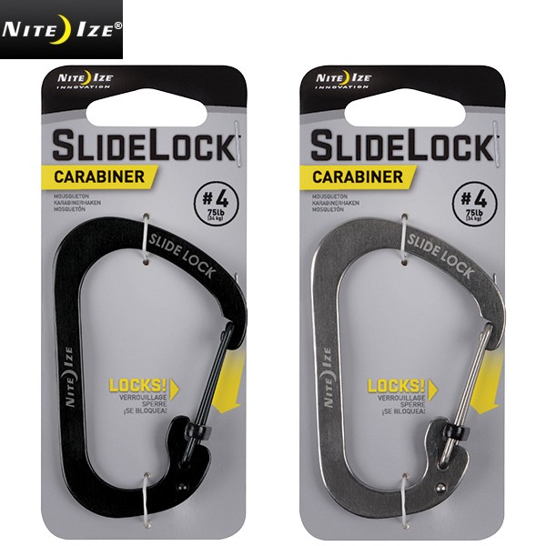 ★カートで割引対象品★【ネコポス便対応】NITE IZE ナイトアイズ STAINLESS SLIDELOCK CARABINER #4【T】