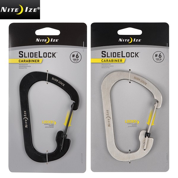 ★カートで割引対象品★【ネコポス便対応】NITE IZE ナイトアイズ STAINLESS SLIDELOCK CARABINER #6【T】