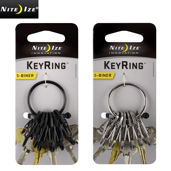 ★カートで割引対象品★NITE IZE ナイトアイズ S-BINER KEYRING STEEL【T】