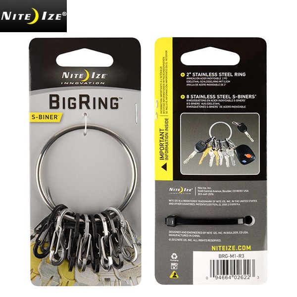 ★カートで割引対象品★NITE IZE ナイトアイズ S-BINER BIGRING STEEL【T】