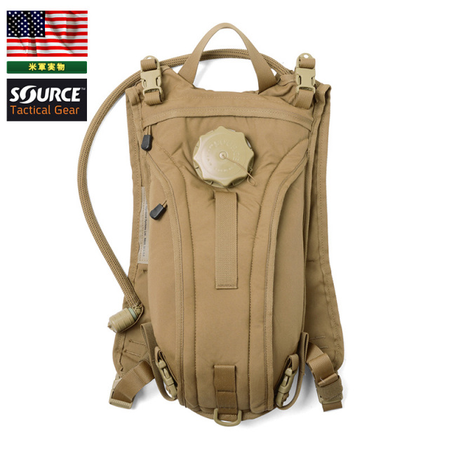 実物 新品 米軍 SOURCE VAGABOND SYSTEMS製 U.S.M.C. タクティカル ハイドレーションシステム キャリアー＆ウォータータンク（3L）フルセット COYOTE 米軍放出品【キャンペーン対象外】【T】ミリタリー