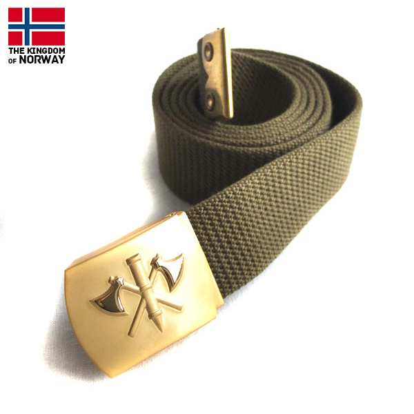 ☆今だけ15%OFF☆実物 新品 ノルウェー軍 キャンバスベルト アックス【キャンペーン対象外】【T】ミリタリー