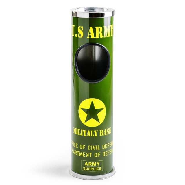 ★カートで割引対象品★U.S.ARMY ミリタリースタンド灰皿【T】
