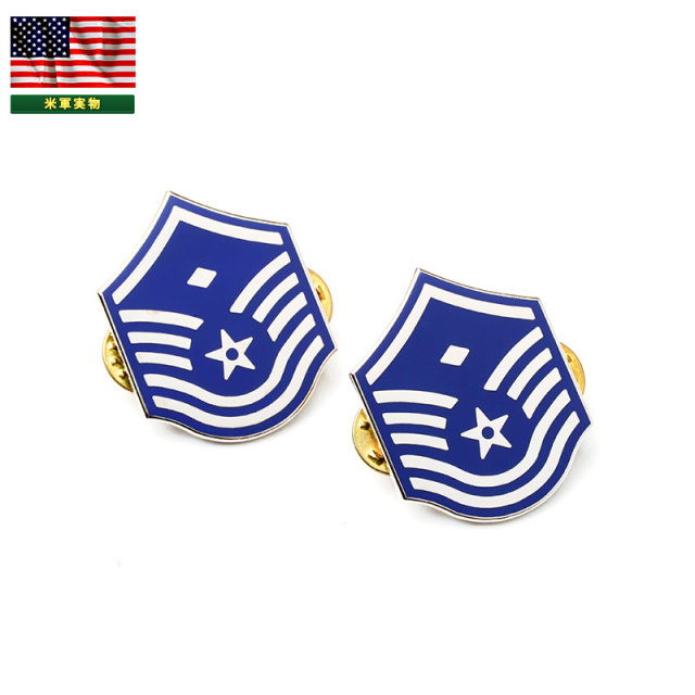 【ネコポス便対応】実物 新品 米空軍 インシグニア FIRST SERGEANT（先任曹長） E7 米軍放出品 ピンバッジ【キャンペーン対象外】【T】ミリタリー