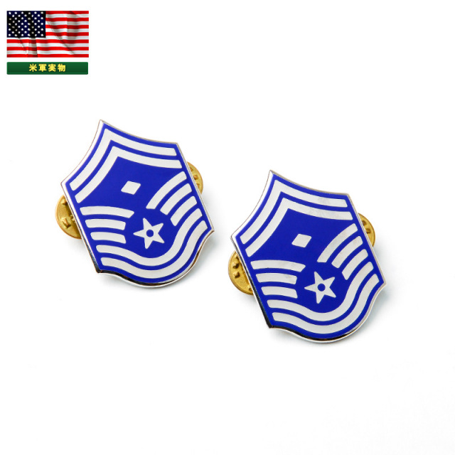【ネコポス便対応】実物 新品 米空軍 インシグニア FIRST SERGEANT（先任上級曹長） E8 米軍放出品 ピンバッジ【キャンペーン対象外】【T】ミリタリー