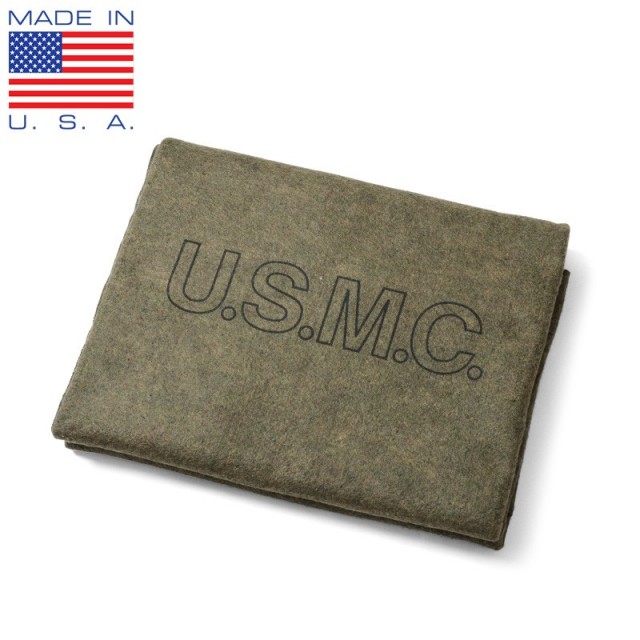 MADE IN USA ミリタリー ウールブランケット U.S.M.C.【キャンペーン対象外】【T】