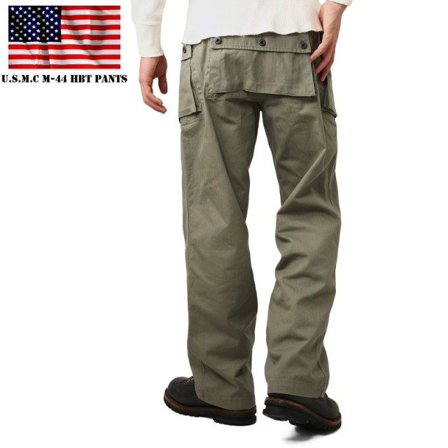 ★カートで割引対象品★新品 米軍 U.S.M.C. M-44 HBT ヒップカーゴパンツ オリーブ【T】