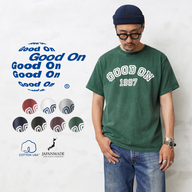 ★カートで割引対象品★【即日出荷対応】Good On グッドオン OLSS-1223 S/S GOOD ON 1997ロゴ クルーネックTシャツ 日本製【Sx】【T】