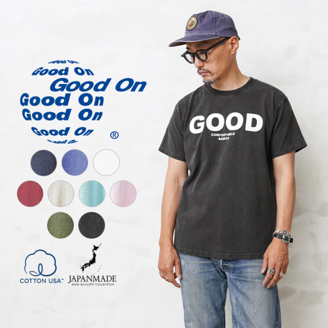 ★カートで割引対象品★【即日出荷対応】Good On グッドオン OLSS-541 S/S GOOD ONロゴ クルーネックTシャツ 日本製【Sx】【T】