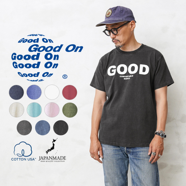 【即日出荷対応】Good On グッドオン OLSS-541 S/S GOOD ONロゴ クルーネックTシャツ 日本製【Sx】【T】