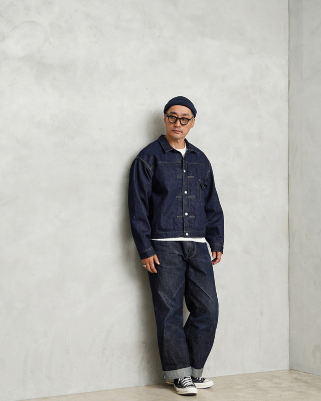 orSlow オアスロウ 03-6011 TYPE1 PLEATED FRONT DENIM BLOUSE デニム  