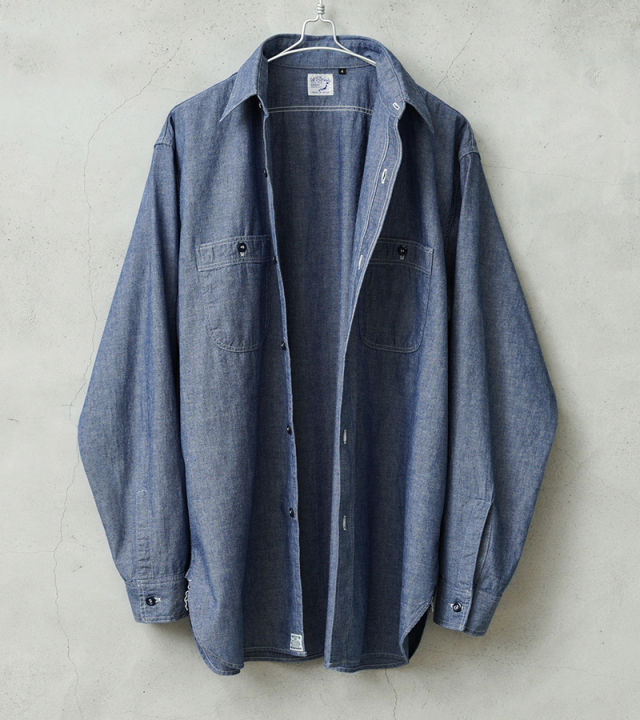 【美品】orslow シャンブレーシャツ　白　5 大きいサイズ　コットン　日本製 楽天市場】orslow [オアスロウ] SHORT SLEEVE WHITE CHAMBRAY