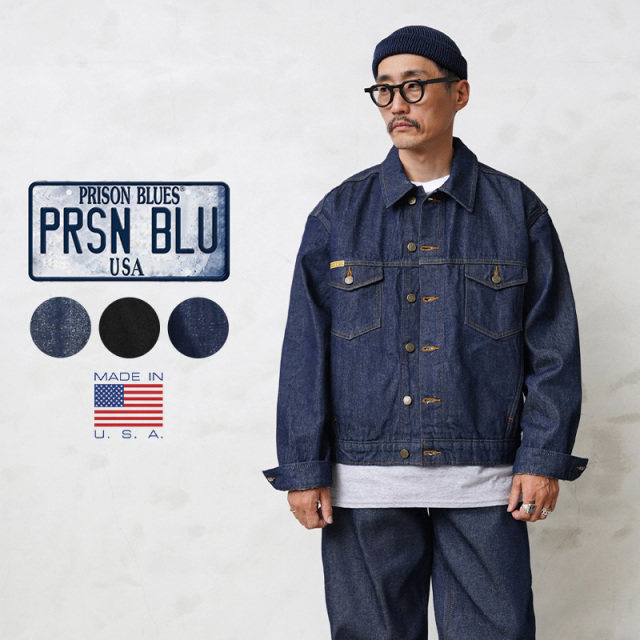 PRISON BLUES プリズンブルース PRBS200 デニム ウエスタンジャケット MADE IN USA 14.75oz【T】