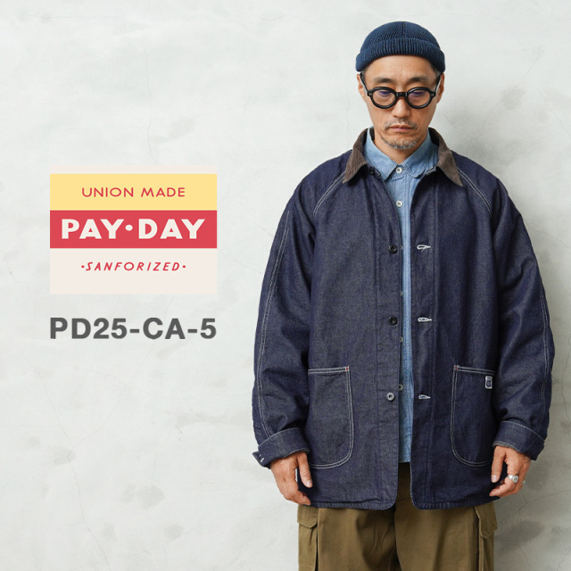 【即日出荷対応】PAYDAY ペイデイ PD25-CA-5 40's WW2 BLANKET COVERALL INDIGO DENIM デニム カバーオール ジャケット 日本製【キャンペーン対象外】【T】