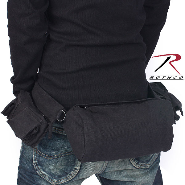 ★カートで割引対象品★ROTHCO ロスコ ミリタリー7ポケウエストバック ブラック【4258】【T】