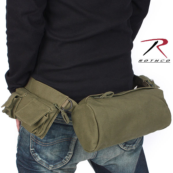 ★カートで割引対象品★ROTHCO ロスコ ミリタリー7ポケウエストバック オリーブ【4257】【T】